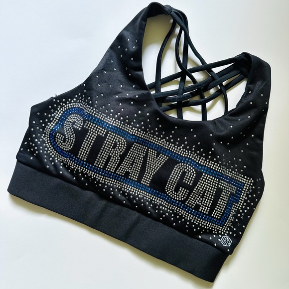 Illusive Apparel Black Stray Cat Sports Bra - Picture 1 of 2